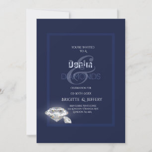 Invitación de mezclilla y diamantes