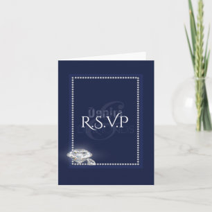 Invitación de mezclilla y diamantes