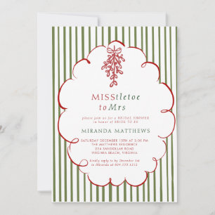 Invitación De Miss-tletoe a Mrs. Christmas Despedida de Solte
