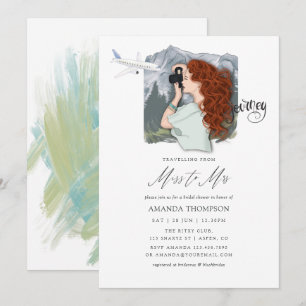 Invitación De Miss To Mrs Travel Bridal Shower