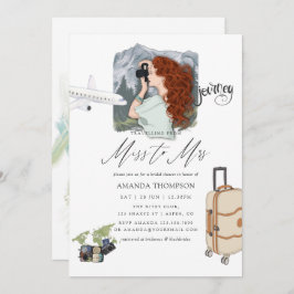 Invitación De Miss To Mrs Travel Bridal Shower