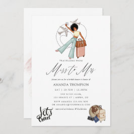 Invitación De Miss To Mrs Travel Bridal Shower