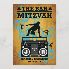 Invitación de Mitzvah de la barra de Hip Hop