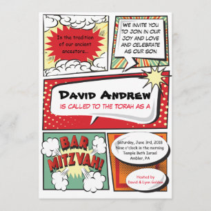 Invitación de Mitzvah de la barra de la FANTASÍA