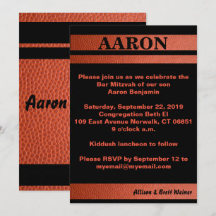 Invitación de Mitzvah de la barra de los aros