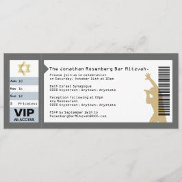 Invitación de Mitzvah de la barra del boleto del