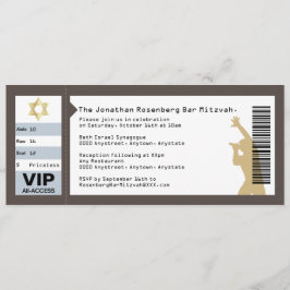 Invitación de Mitzvah de la barra del boleto del