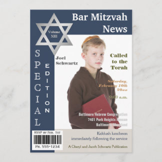 Invitación de Mitzvah de la barra del estilo de la