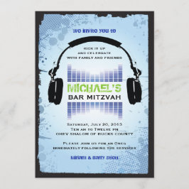 Invitación de Mitzvah del palo de la barra de los