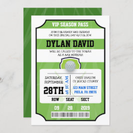 Invitación de Mitzvah del palo de la barra del