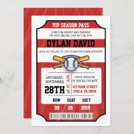 Invitación de Mitzvah del palo de la barra del