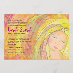 Invitación de Mitzvah del palo del SOÑADOR