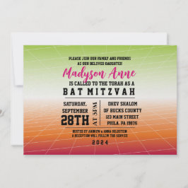 Invitación de Mitzvah para JUEGOS 3D DIGITAL Bar