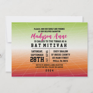 Invitación de Mitzvah para JUEGOS 3D DIGITAL Bar