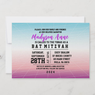 Invitación de Mitzvah para JUEGOS 3D DIGITAL Bar
