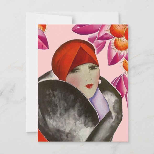 Invitación de moda brunch por la tarde Té (Anverso)