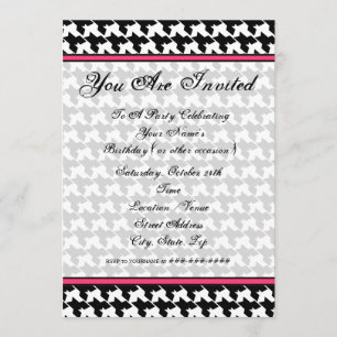 Invitación de moda de lunares dientes de perro