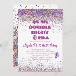 Invitación De moda en mi cumpleaños de la era de los dígitos 