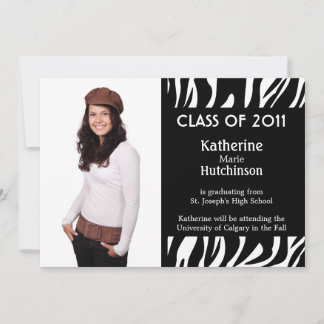 Invitación de moda y graduación de fotografía con 