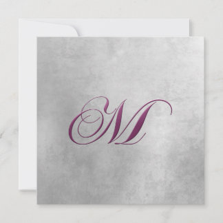 Invitación de Monograma Elegante M