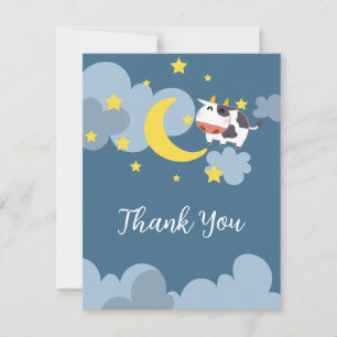 Invitación de Moo Over the Moon Baby Shower