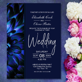 Invitación de Moody Blue Floral Wedding