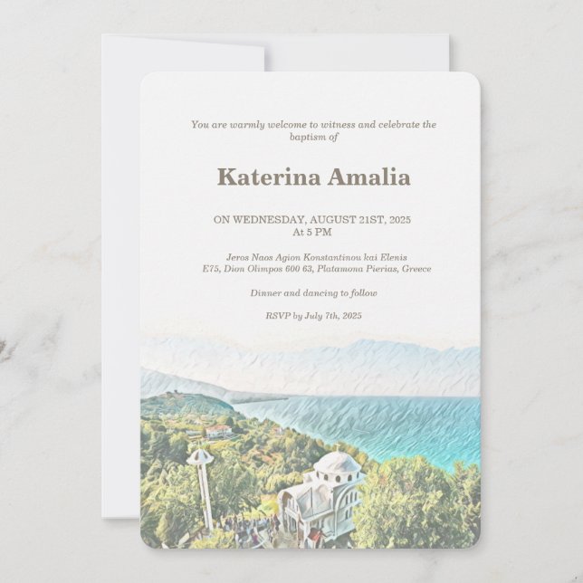 Invitación de Mosaico en la Costa (Anverso)