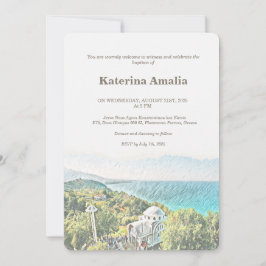 Invitación de mosaico junto al mar