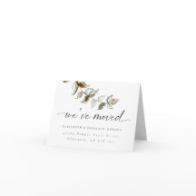 Invitación de movimiento Boho Guión mínimo Elegant