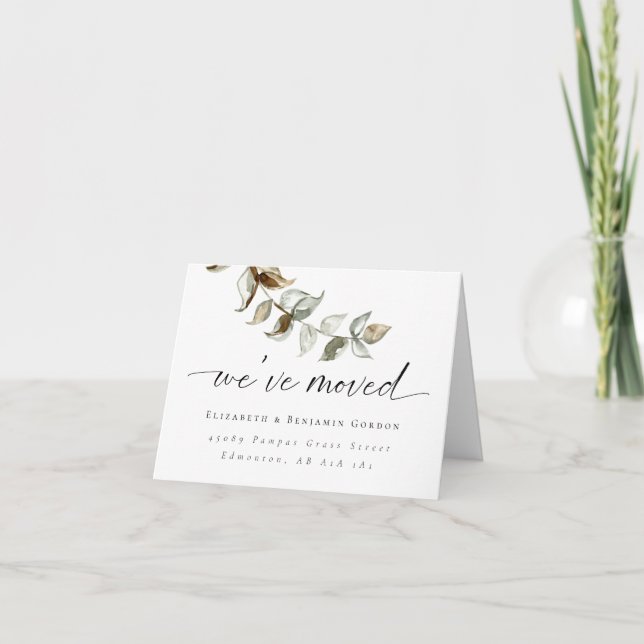 Invitación de movimiento Boho Guión mínimo Elegant (Anverso)