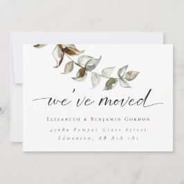 Invitación de movimiento Boho Guión mínimo Elegant