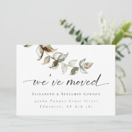 Invitación de movimiento Boho Guión mínimo Elegant