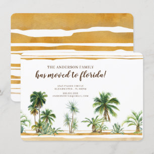 Invitación de movimiento de árbol de palmas de col