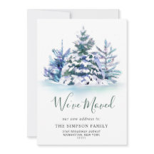 Invitación de movimiento de árbol de pino elegante