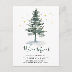 Invitación de movimiento de árbol de pino elegante