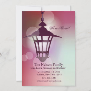 Invitación de movimiento de brillo de la lámpara