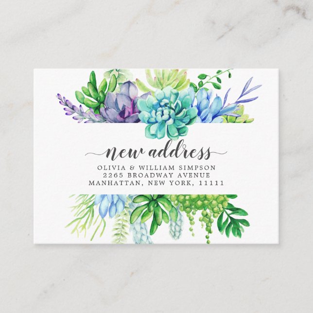 Invitación de movimiento de Cactus de acuarela cúp (Anverso)