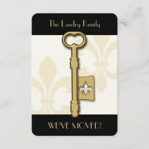 Invitación de movimiento de clave Gold Fleur de Li