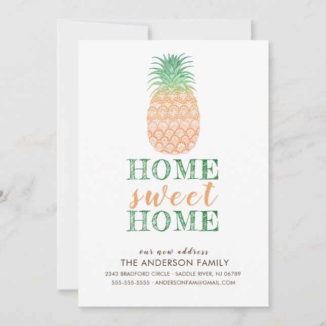 Invitación de movimiento de dirección nueva de piñ (Anverso)