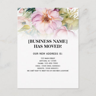 Invitación de movimiento de empresas de flores acu