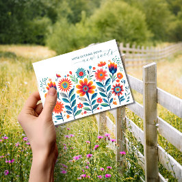 Invitación de movimiento de flores silvestres de a