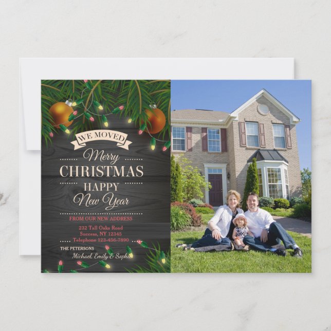 Invitación de movimiento de fotos de navidades (Anverso)