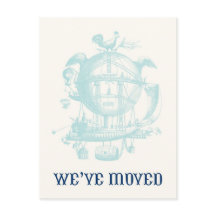 Invitación de movimiento de globos de época