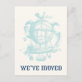 Invitación de movimiento de globos de época