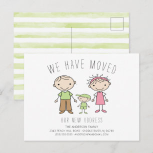 Invitación de movimiento de la familia de figuras
