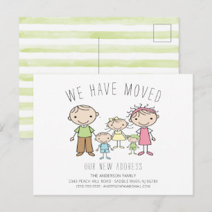 Invitación de movimiento de la familia de figuras