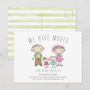 Invitación de movimiento de la familia de figuras