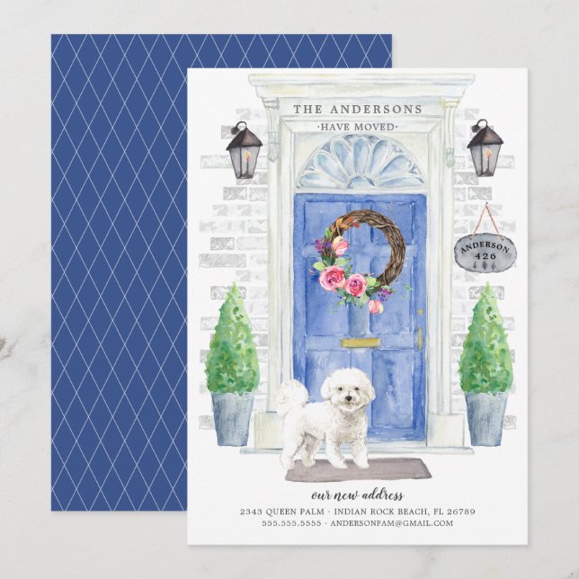 Invitación de movimiento de la puerta delantera de (Anverso / Reverso)