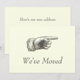 Invitación de movimiento de mano con puntas de cos