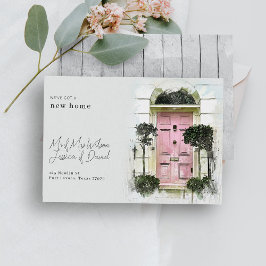 Invitación de movimiento de moda de la Puerta Rosa